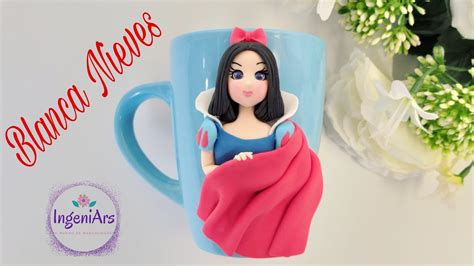 Como Decorar Taza Con Pasta Flexible Taza Princesa Blanca Nieves Youtube