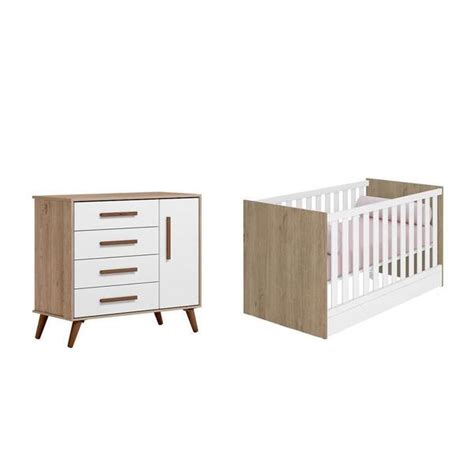 Quarto Infantil Cômoda Sapateira Retrô E Berço Mini Cama Americano Doce