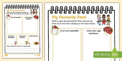 My Favourite Food Activity Sheet Hecho Por Educadores