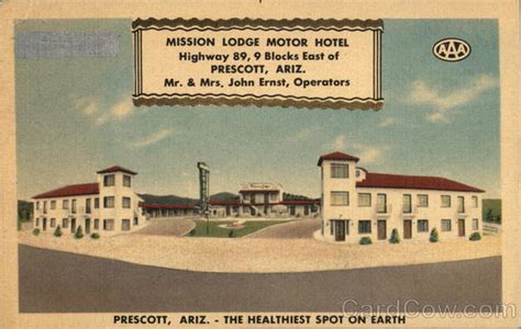 Mission Lodge Motor Hotel Prescott, AZ Postcard