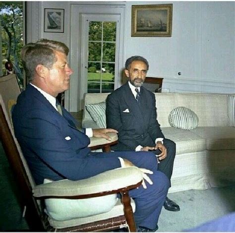 President John F Kennedy And Emperor Haile Selassie Haile Selassie