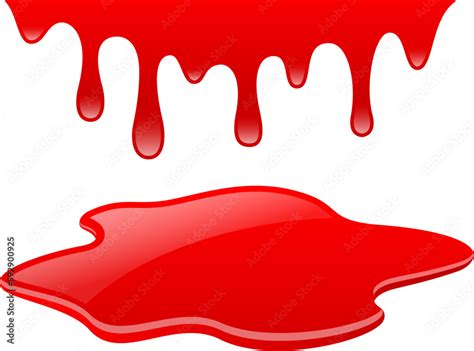 Blood Puddle And Dripping Blood Design Elements Stock Vector Adobe Stock