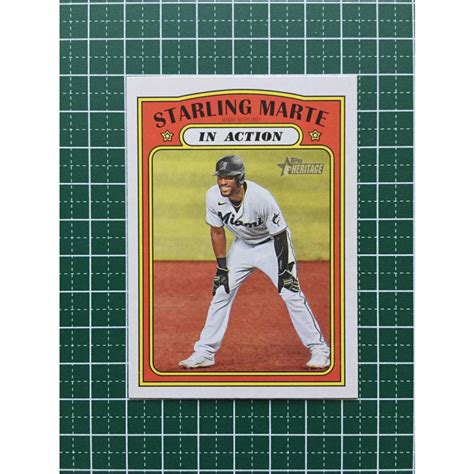 Topps Mlb Heritage Starling Marte Miami Marlins Ia