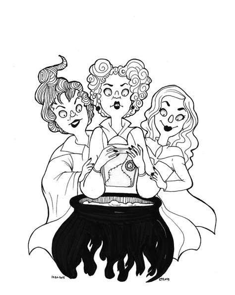 Hocus Pocus Coloring Pages - Learny Kids