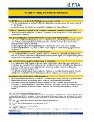 FRA Factsheet - Lisbon Treaty | PDF