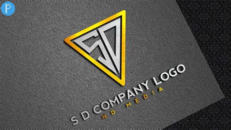 S D Company Logo Design Pixellab 3d Logo Design Youtube