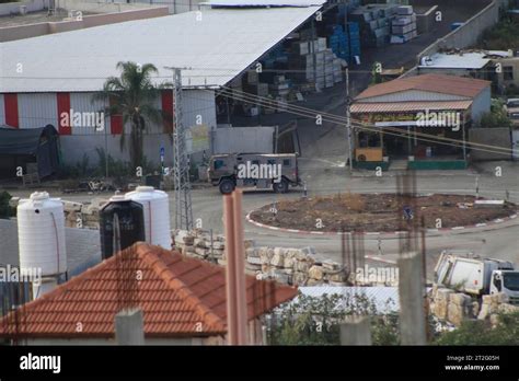 Tulkarm Palestine Th Oct An Israeli Armored Military Vehicle