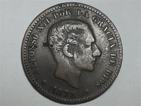 1878 Spain Alfonso XII 5 Centimos Coin EBay