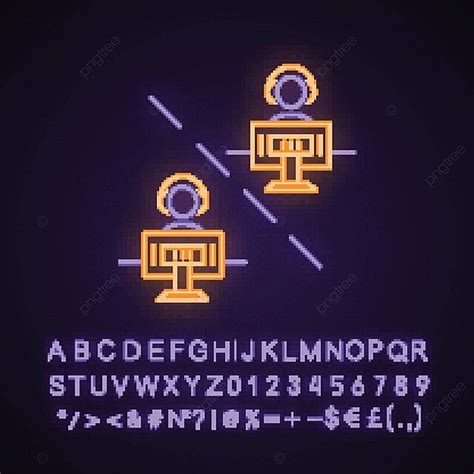 Multiplayer Video Game Neon Light Icon Sign Laser Teamwork Vector Sign