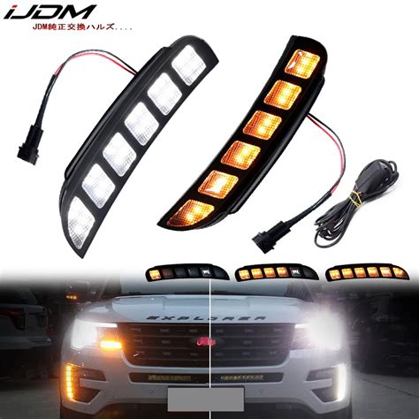 Ijdm Luces De Circulaci N Diurna Led Blancas Para Ford Explorer Xenon