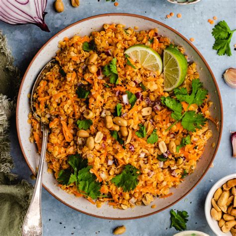 Red Lentil Salad The Delicious Plate