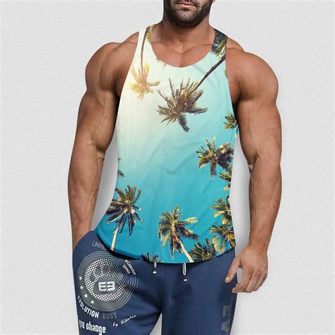 BOOMILK Tank Tops Men Hawaiianss Beach Style 3D Printed Summer Casual