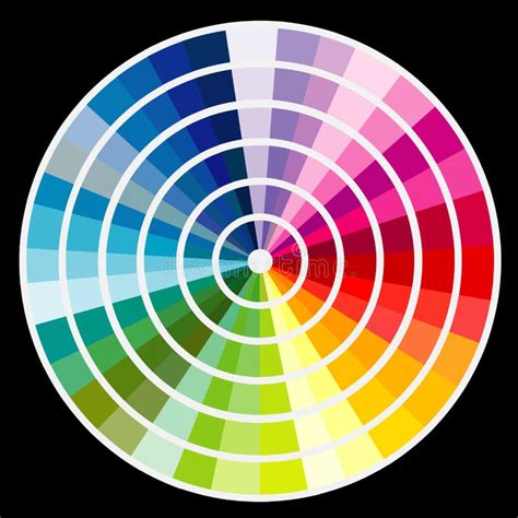 Round Palette Of Four Colors On A White Background Vector Stock