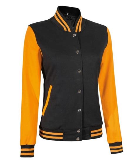 Women S Yellow And Black Letterman Jacket Varsity Jacket