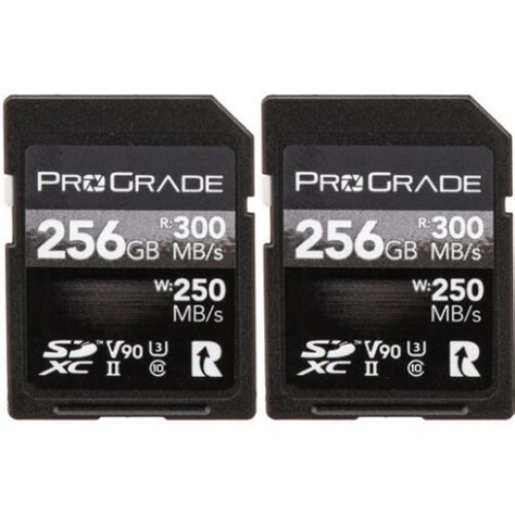 ProGrade Digital 256GB UHS II SDXC Memory Card 2 Pack Design Info