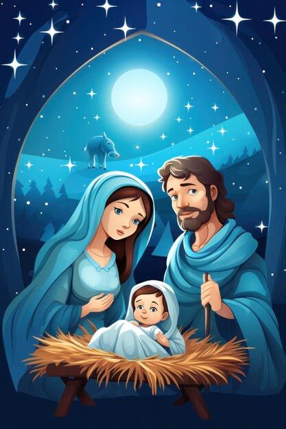 Premium Photo | Nativity Scene With Baby Jesus in the Manger