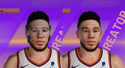 Devin Booker Cyberface And Body Model With Mask And Without Mask By