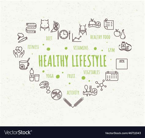 Healthy Lifestyle Concept Royalty Free Vector Image