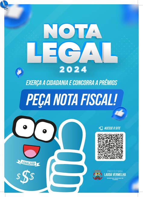 Nota Legal 2024 1º sorteio da campanha será no dia 26 de junho Lagoa