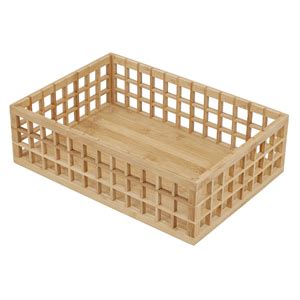 Cesto Organizador Bambu Bege 11 5x26 5x38 5 Cm Oikos Leroy Merlin