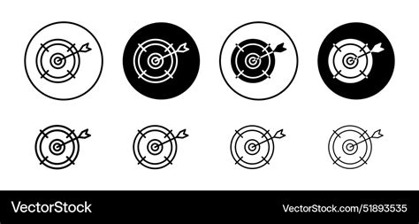 Goal setting icon set collection Royalty Free Vector Image