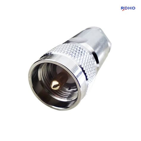 Pl Uhf Male Straight Connector Clamp Solder Attachment For Rg