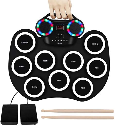 ᐉ Барабанна установка G6001 з колонками/педалями/Bluetooth Чорний (274 ...