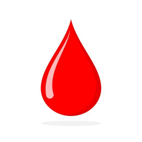 Gota De Sangre Roja Icono De Dise O Plano Ilustraci N Vectorial El