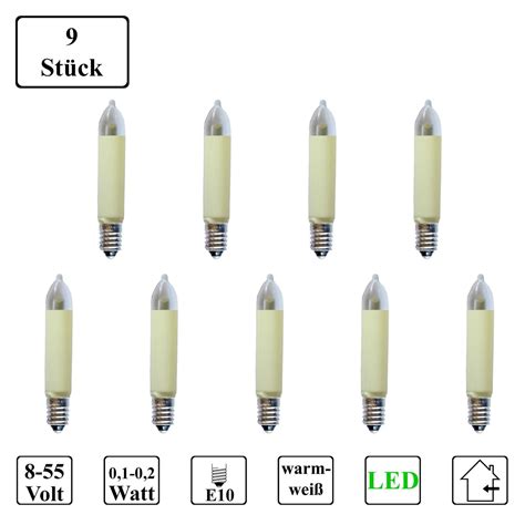 X Led Kleinschaftkerze Kerze V W Schwibbogen Lichterkette