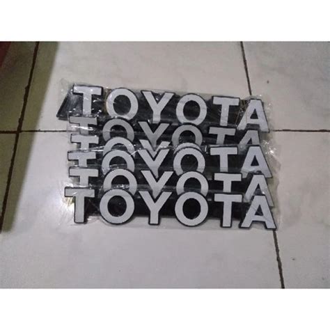 Jual Emblem Logo Tulisan Toyota Untuk Grill Depan Kijang Super