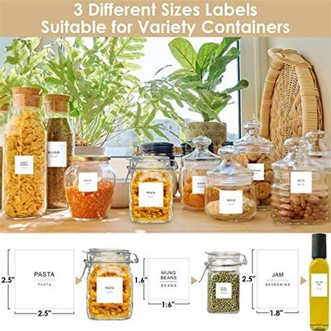 Pcs Kitchen Pantry Labels For Food Containers With Diy Blank