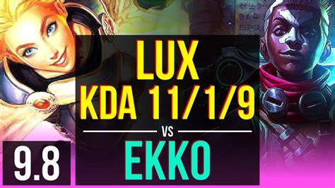 Gain Elo As Lux Vs Ekko Mid Kda Legendary Br Master V