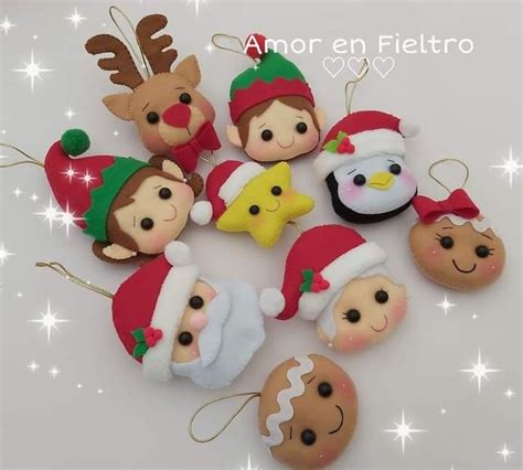 Pin de Nancy en FIELTRO Manualidades navideñas Artesanías navideñas