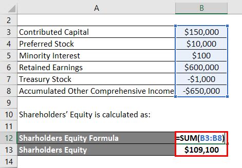 Shareholders’ Equity Formula | Calculator (Excel Template)