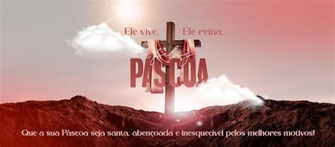 Premium PSD Social media banner happy christian easter Feliz páscoa