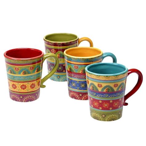 Certified International Tunisian Sunset 18 Oz Mug Set Of 4 22452SET