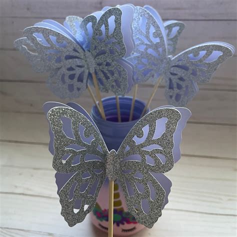 Butterfly Decor Butterfly Centerpiece Picks Butterfly Party Etsy