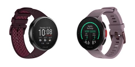 Polar Pacer Pro Frontright Autumn Maroon Watchface Digital Weather