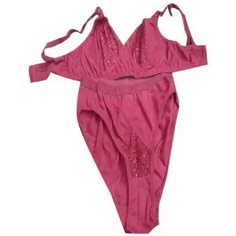 Non Padded Pink Plain Cotton Bra Panty Set For Daily Wear Size 32b At Rs 250set In Medak