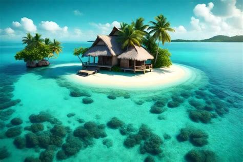 Tropical Island Huts