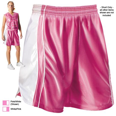 Alleson 547pw Womens Pink Dazzle Basketball Shorts Basketball Equipment And Gear