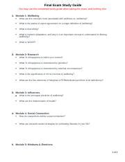 FinalExamStudyGuide Docx Final Exam Study Guide You May Use This