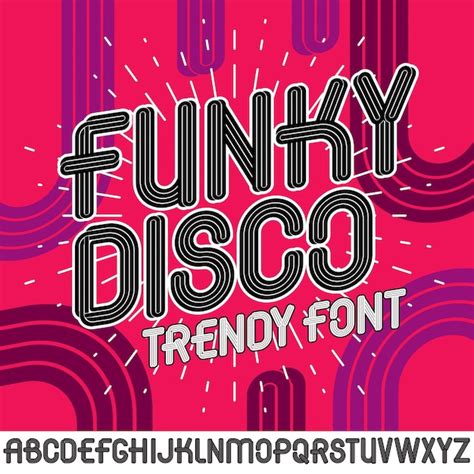 Conjunto de letras del alfabeto inglés funky en mayúsculas vectoriales