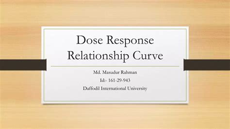 Dose Response Relationship Curve Pptx