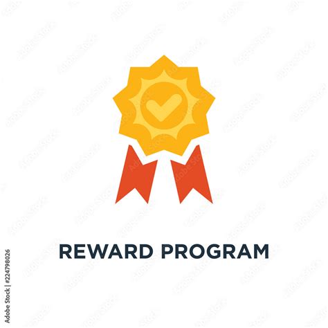 Reward Program Icon Winner Cup Earn Points Medal Concept Symbol