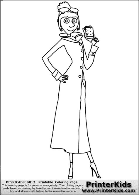 Despicable Me 2 Coloring Pages Lucy