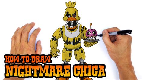 How To Draw Nightmare Chica Five Nights At Freddy S Youtube