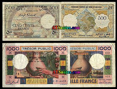 Djibouti banknotes - Djibouti paper money catalog and Disney currency ...