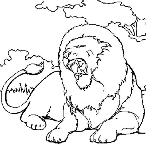 Coloriage Lion en Ligne Gratuit à imprimer