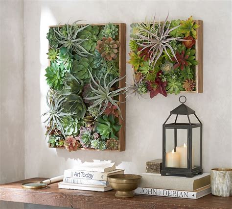 Faux Succulent Wall Art Pottery Barn